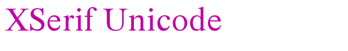 XSerif Unicode